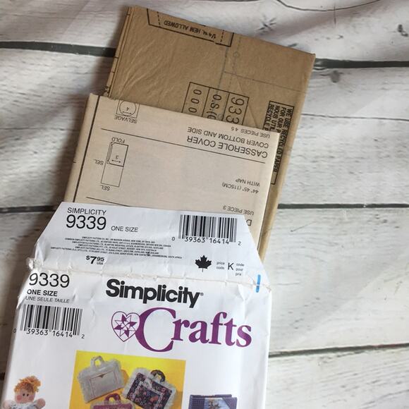 Vintage Simplicity Crafts 1995 Sewing Pattern Covers Multiple Home Items - Picture 13 of 13